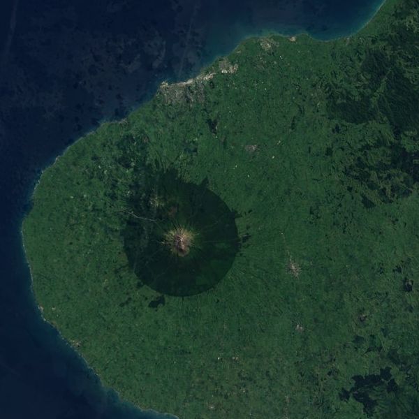 Satellite view of Taranaki, New Zealand